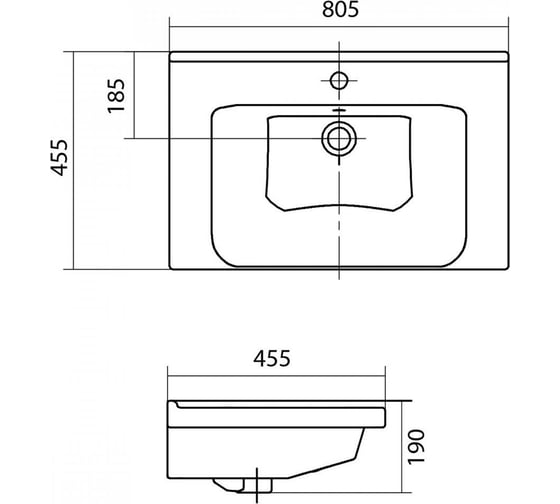 Комплект Sanstar напольная тумба Valencia 80 с раковиной Миранда 80 262.1-1.5.1.КМИР