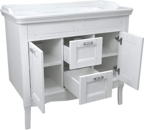Комплект Azario CAROLINA 100-4, патина СЕРЕБРО с раковиной Artdeco 100 Kale CS00069426