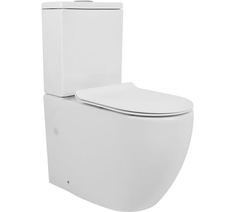 Напольный унитаз Azario CORSA безободковый с бачком и сиденьем микролифт 630x380x830мм 00072084