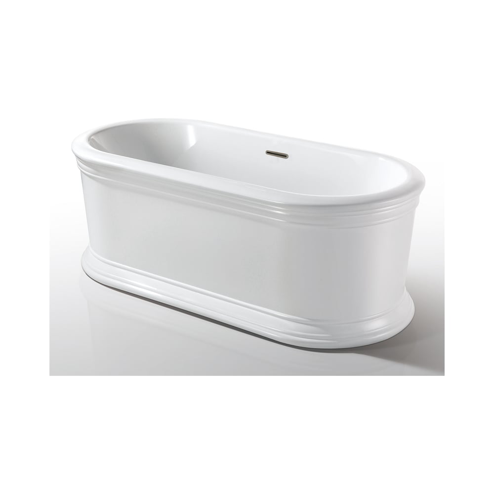 Акриловая ванна Azario TOUR свободностоящая, в комплекте с сифоном ...