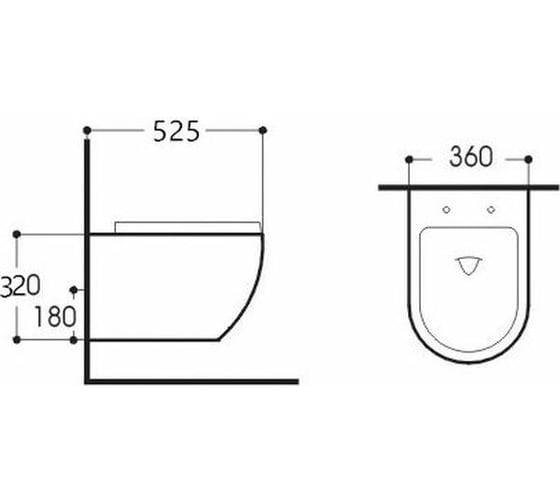 Подвесной унитаз Aquanet Cetus 2.0 W с сидением, с Rimless, черный матовый 00279091