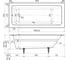 Чугунная ванн Line Plus WOTTE 1800x800x477 /БП-э00д1471/ 00000095320 3
