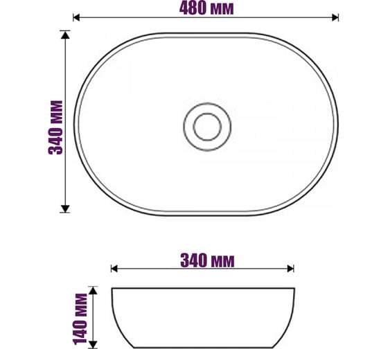 Раковина накладная ROYAL ART AR-1003
