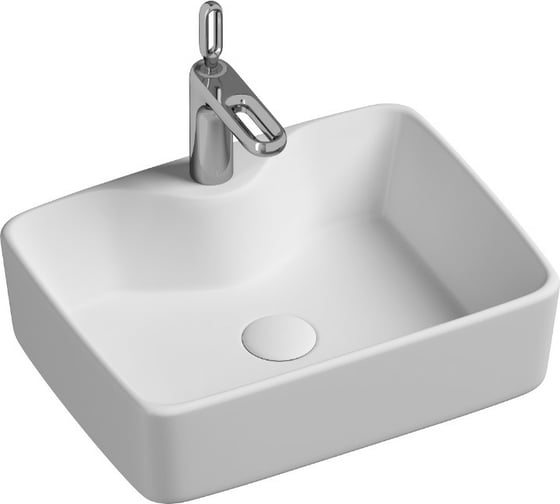 Умывальник чаша Ceramicanova Element накладная, прямоугольная 480x370x130 мм CN6033