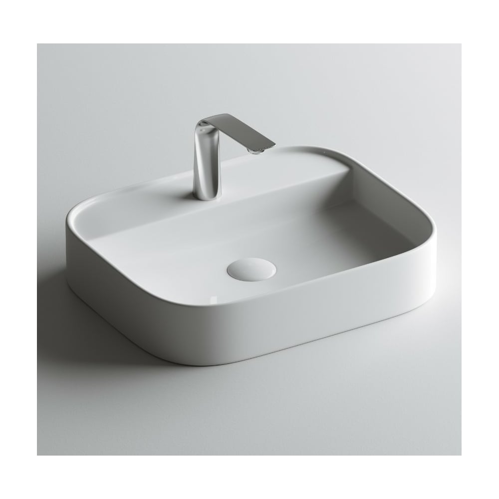 Умывальник чаша Ceramicanova Element накладная, прямоугольная ...