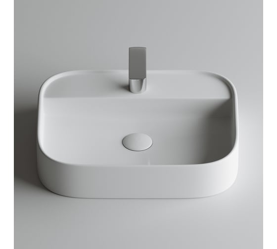 Умывальник чаша Ceramicanova Element накладная, прямоугольная, 550x450x110 мм CN6034