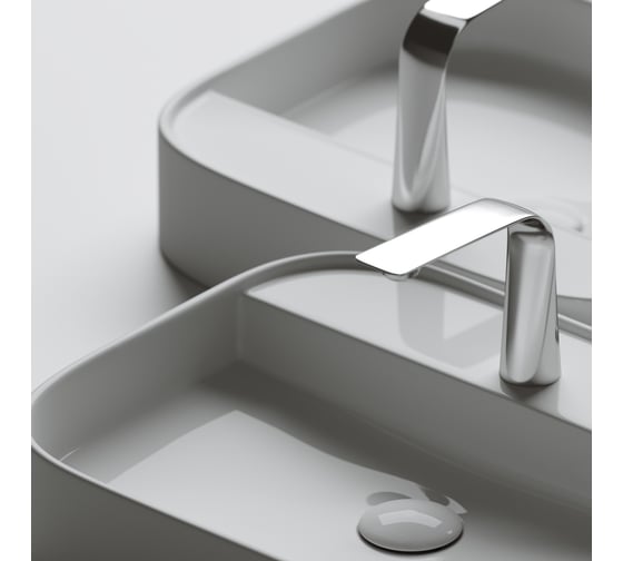 Умывальник чаша Ceramicanova Element накладная, прямоугольная, 550x450x110 мм CN6034