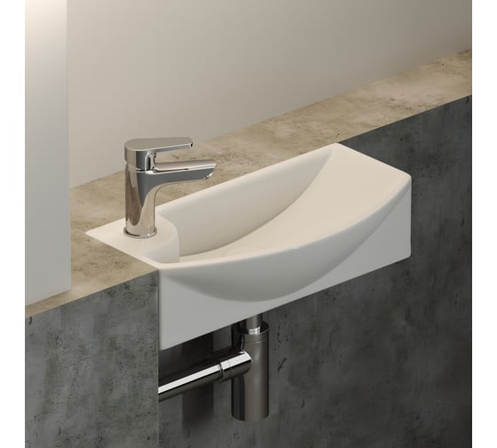 Подвесной умывальник Ceramicanova прямоугольный, с крепежом Element 455x220x130 мм CN6038R