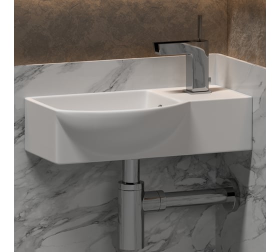 Подвесной умывальник Ceramicanova Element прямоугольный, с крепежом 400x220x120 мм CN6039L