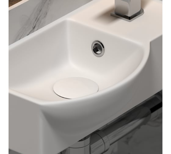 Подвесной умывальник Ceramicanova Element прямоугольный, с крепежом 400x220x120 мм CN6039L