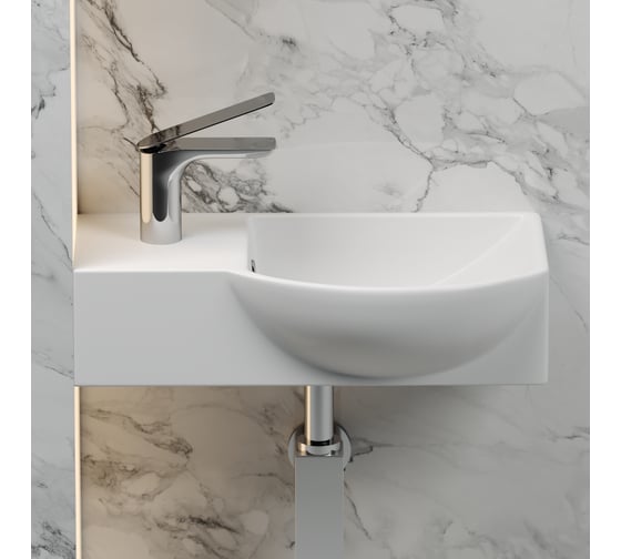Подвесной умывальник Ceramicanova Element прямоугольный, с крепежом 400x220x120 мм CN6039R