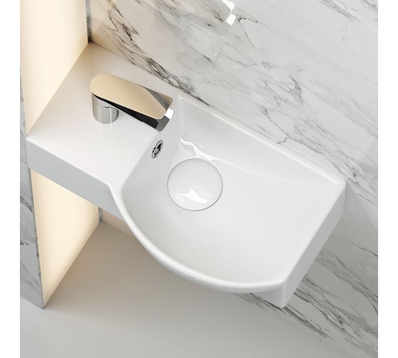 Подвесной умывальник Ceramicanova Element прямоугольный, с крепежом 400x220x120 мм CN6039R