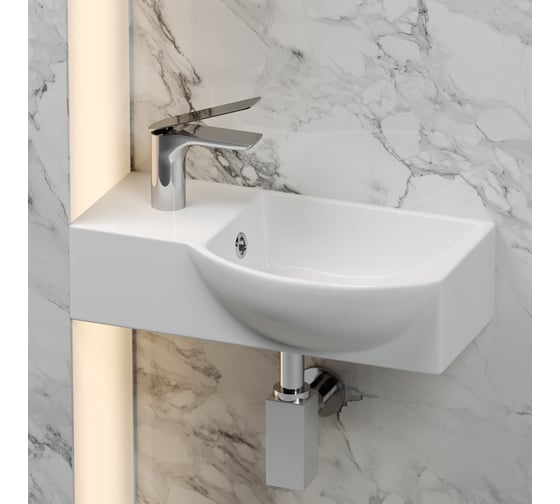 Подвесной умывальник Ceramicanova Element прямоугольный, с крепежом 400x220x120 мм CN6039R
