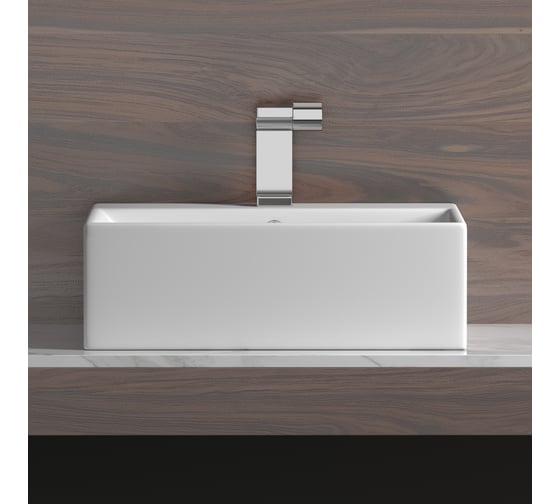 Умывальник чаша Ceramicanova Element накладная, прямоугольная 500x410x160 мм CN6040