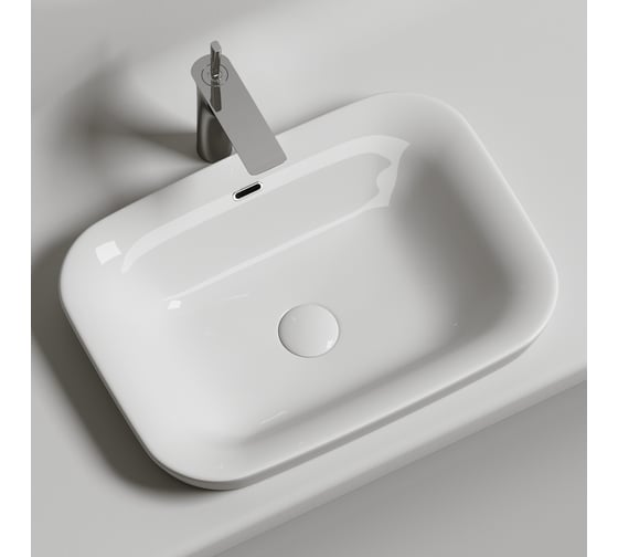 Умывальник Ceramicanova прямоугольный, встраиваемый сверху в столешницу Element 580x400x150 мм CN6041