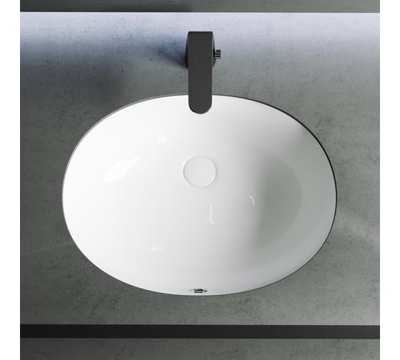 Умывальник Ceramicanova Element овальный, встраиваемый под столешницу 560x420x195 мм CN6043