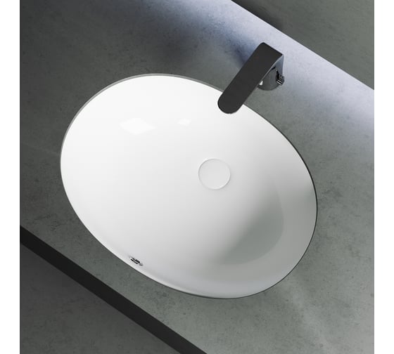 Умывальник Ceramicanova Element овальный, встраиваемый под столешницу 560x420x195 мм CN6043