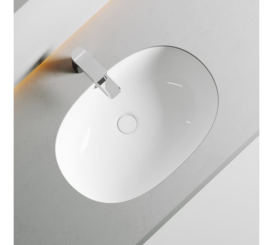 Умывальник Ceramicanova Element овальный, встраиваемый под столешницу 565x385x210 мм CN6044