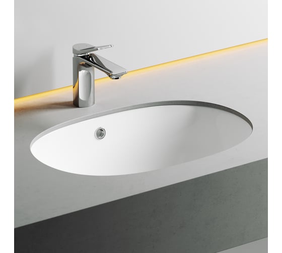 Умывальник Ceramicanova Element овальный, встраиваемый под столешницу 565x385x210 мм CN6044