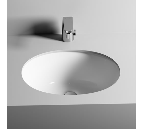 Умывальник Ceramicanova Element овальный, встраиваемый под столешницу 510x420x195 мм CN6042