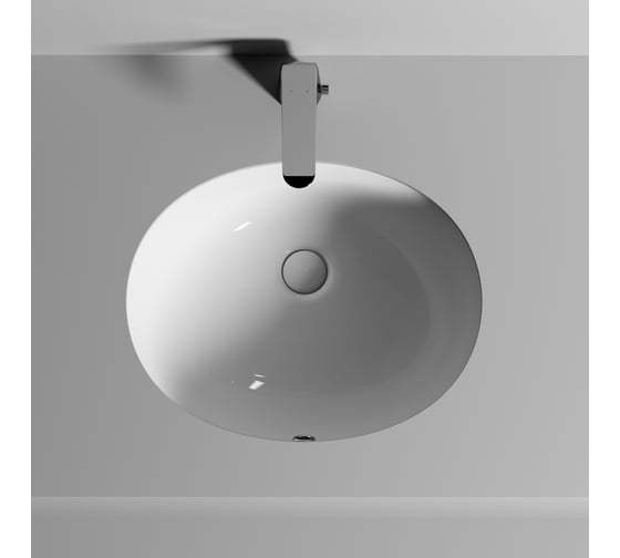 Умывальник Ceramicanova Element овальный, встраиваемый под столешницу 510x420x195 мм CN6042