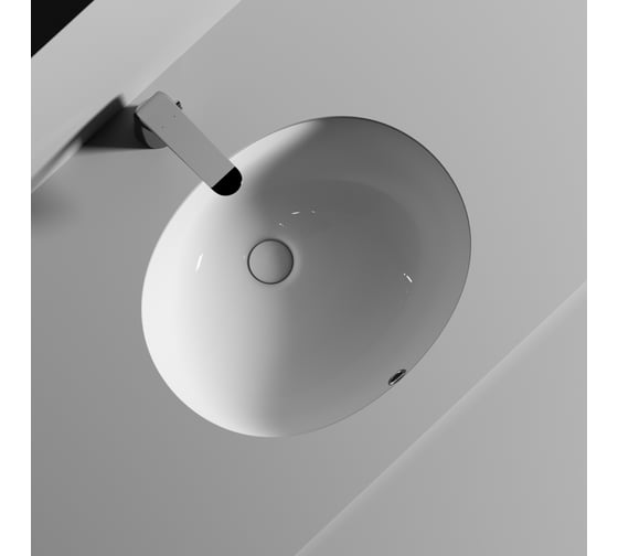Умывальник Ceramicanova Element овальный, встраиваемый под столешницу 510x420x195 мм CN6042