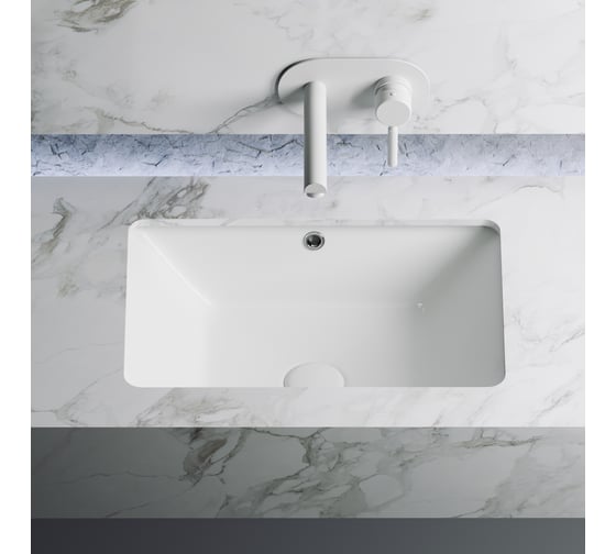 Умывальник Ceramicanova Element прямоугольный, встраиваемый под столешницу, 550x400x185 мм CN6045