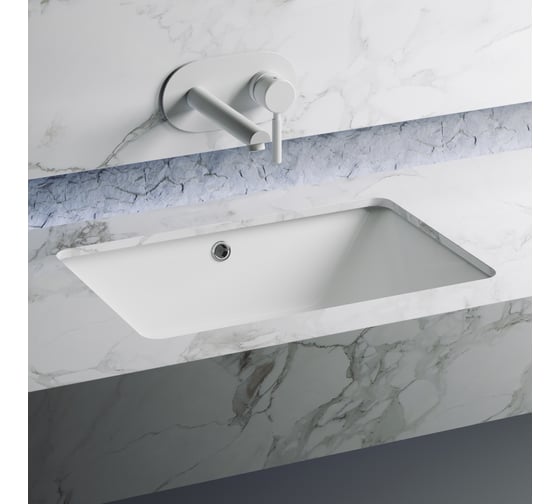 Умывальник Ceramicanova Element прямоугольный, встраиваемый под столешницу, 550x400x185 мм CN6045