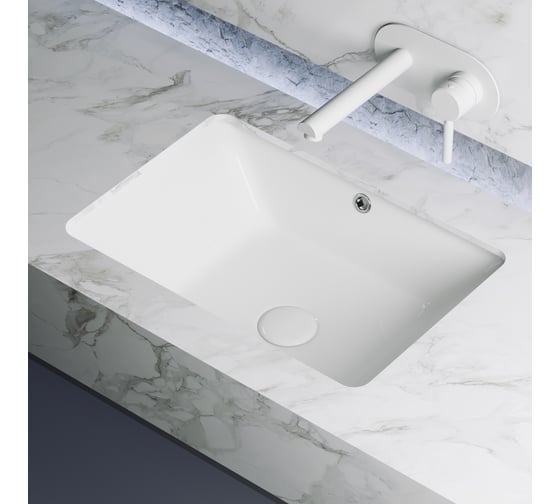 Умывальник Ceramicanova Element прямоугольный, встраиваемый под столешницу, 550x400x185 мм CN6045