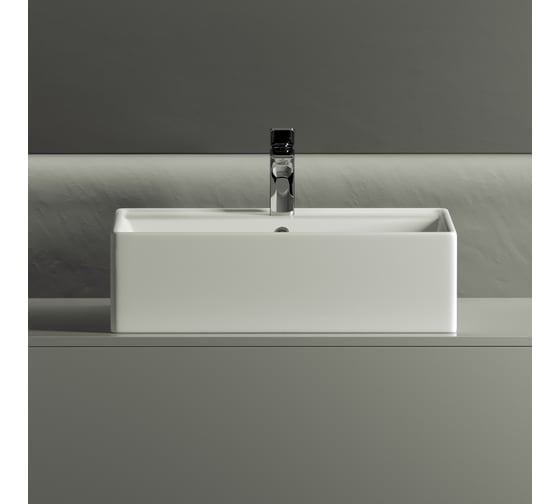 Умывальник чаша Ceramicanova Element накладная, прямоугольная 590x450x160 мм CN6046