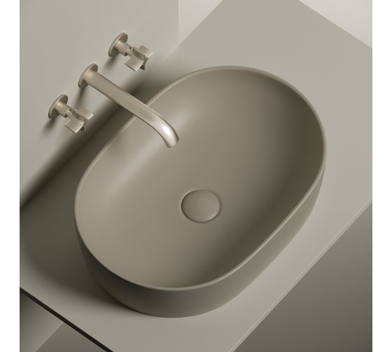 Умывальник чаша Ceramicanova Element накладная, овальная 600x415x135 мм CN6047MC