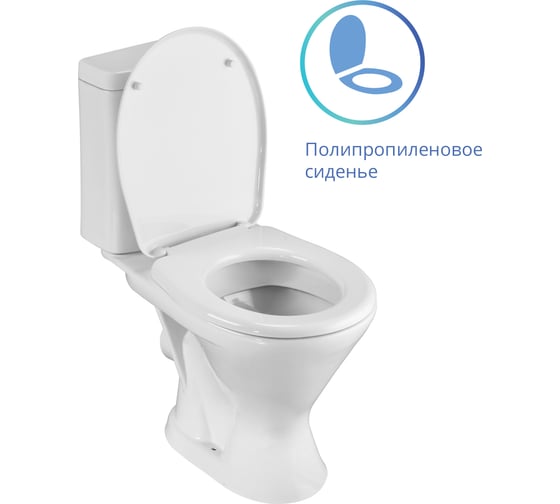 Унитаз-компакт Santeri Грация с горизонтальным выпуском 1.P210.3.S00.00B.F 1P2103S0000BF