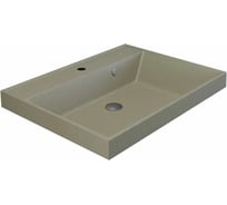 Кварцевая раковина для ванной комнаты uperwood Classic Quartz 60 см, бежевая матовая, десерт 291030013