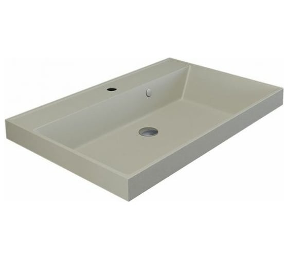Кварцевая раковина для ванной комнаты uperwood Classic Quartz 70 см, бежевая матовая, лён 291030019 1