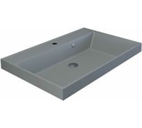 Кварцевая раковина для ванной комнаты uperwood Classic Quartz 70 см, серая матовая, платина 291030020