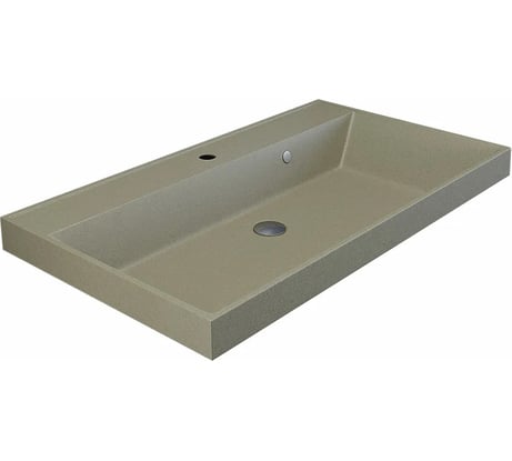 Кварцевая раковина для ванной комнаты uperwood Classic Quartz 80 см, бежевая матовая, десерт 291030023