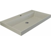 Кварцевая раковина для ванной комнаты uperwood Classic Quartz 80 см, бежевая матовая, лён 291030024