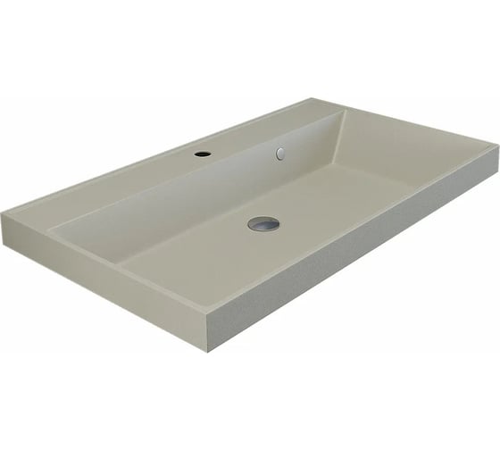 Кварцевая раковина для ванной комнаты uperwood Classic Quartz 80 см, бежевая матовая, лён 291030024 1