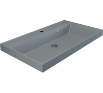 Кварцевая раковина для ванной комнаты uperwood Classic Quartz 80 см, серая матовая, платина 291030025