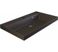 Кварцевая раковина для ванной комнаты uperwood Classic Quartz 80 см, коричневая матовая, трюфель 291030026