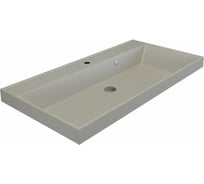 Кварцевая раковина для ванной комнаты uperwood Classic Quartz 90 см, бежевая матовая, лён 291030029