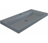 Кварцевая раковина для ванной комнаты uperwood Classic Quartz 90 см, серая матовая, платина 291030030