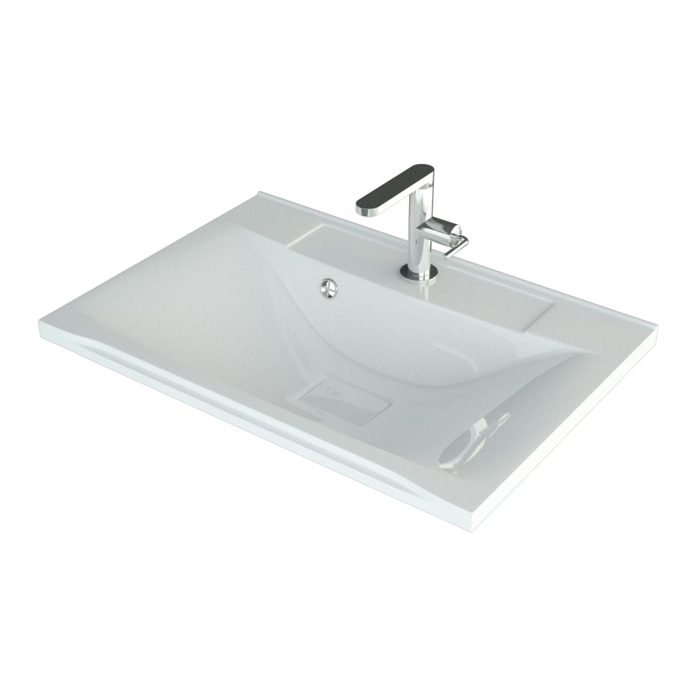 Полувстраиваемая раковина для ванной uperwood Elen, 75 см, с ...