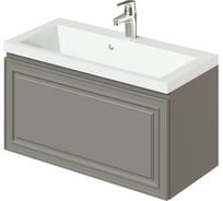Тумба с раковиной ИТАНА Verona 80 790x376x400 HM-553-1S Смоки софт, серый 4657773601482