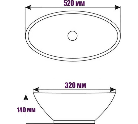 Накладная раковина ROYAL ART AR-1013