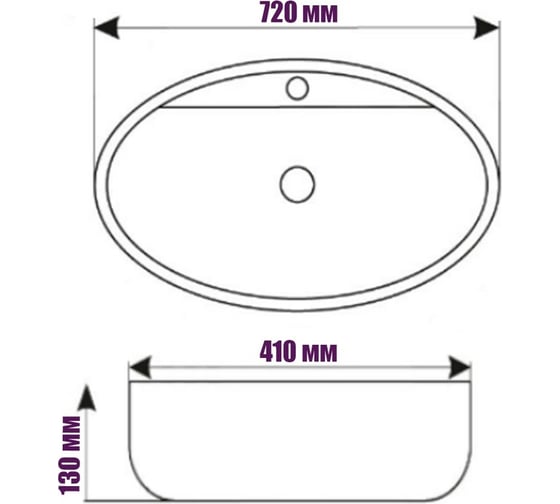Накладная раковина ROYAL ART AR-1020