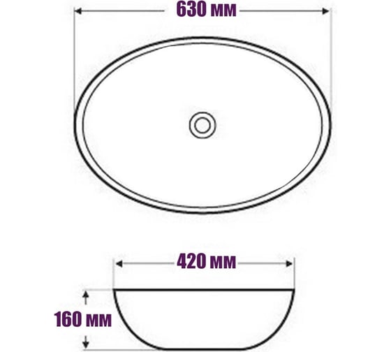 Накладная раковина ROYAL ART AR-1024
