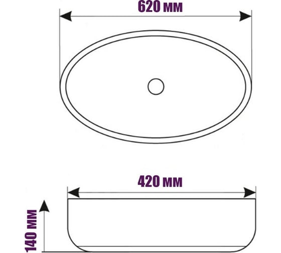 Накладная раковина ROYAL ART AR-1026