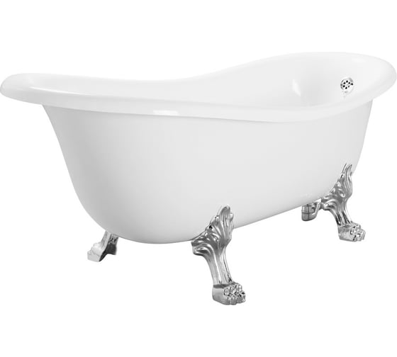 Ванна VERAGIO GIALETTA 170x81xH74 см, на лапах "LEONE" LUX, слив/перелив хром 25217