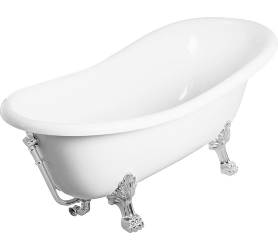 Ванна VERAGIO GIALETTA 170x81xH74 см, на лапах "LEONE" LUX, слив/перелив хром 25217